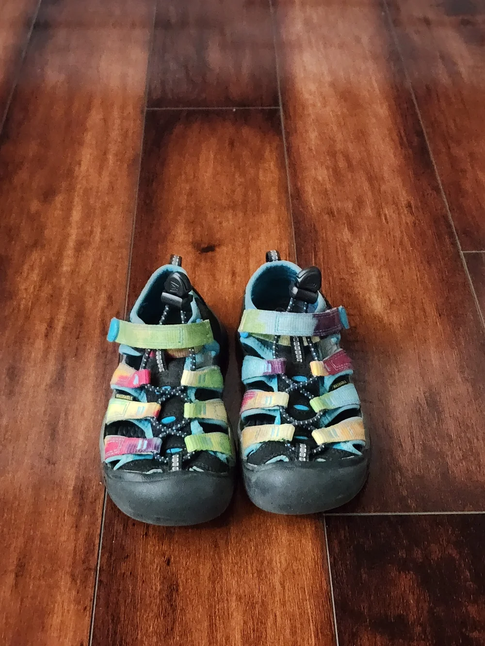 KEEN Newport H2 Rainbow Tie-Dye Hiking Water Sandals Kids Size 11 US